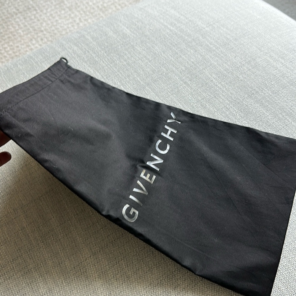 NWOT- Givenchy Black Dust Bag 8.5 x15” With Drawstring.